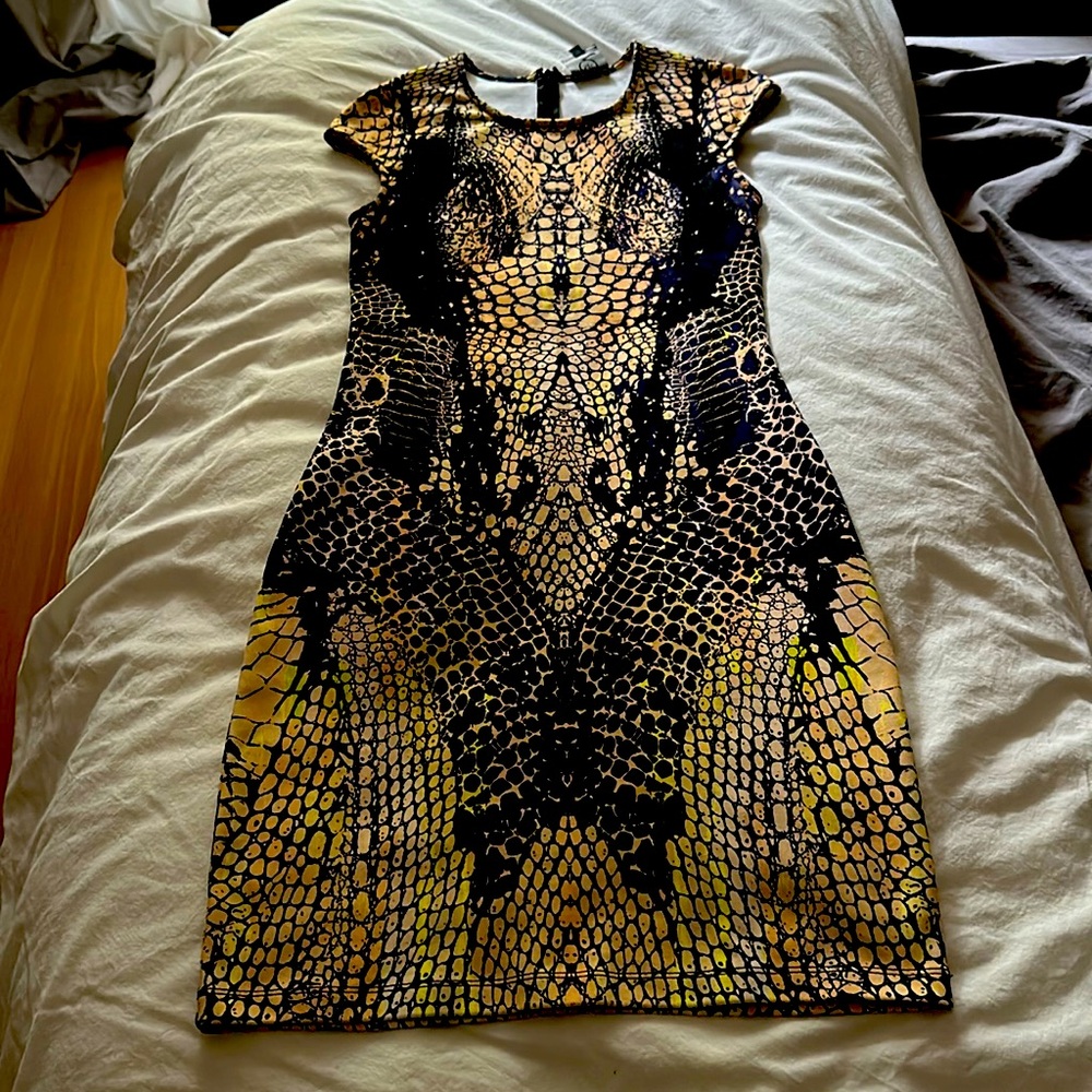 McQ Alexander McQueen crocodile print dress